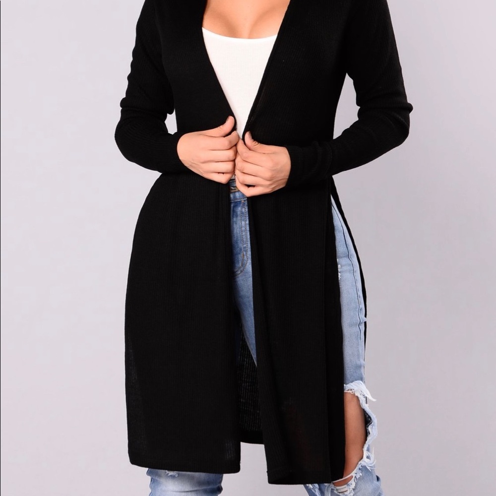 Cardigan With Split Front